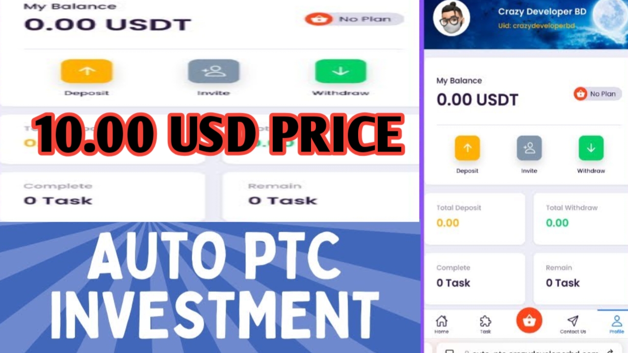 Auto Deposit PTC Script – Crypto Earning PTC System