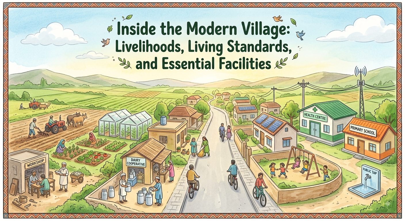 ​Inside the Modern Village: Livelihoods, Living Standards, and Essential Facilities