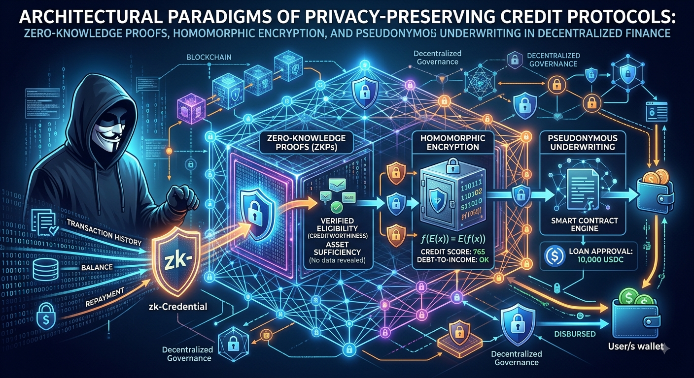ARCHITECTURAL PARADIGMS OF PRIVACY-PRESERVING CREDIT PROTOCOLS: ZERO-KNOWLEDGE PROOFS, HOMOMORPHIC ENCRYPTION, AND PSEUDONYMOUS UNDERWRITING IN DECENTRALIZED FINANCE